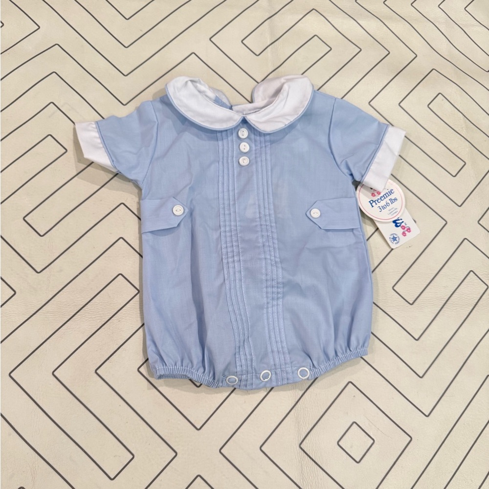 NWT Alexis Blue Boys Rompers
